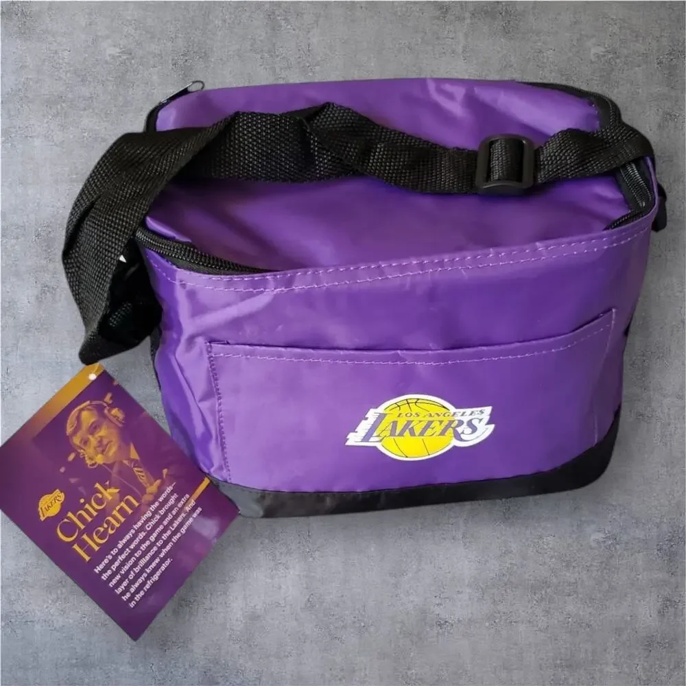 LA Lakers Chick Hearn Night Cooler Bag Lunch Tote Insulated NWT Stadium Giveaway